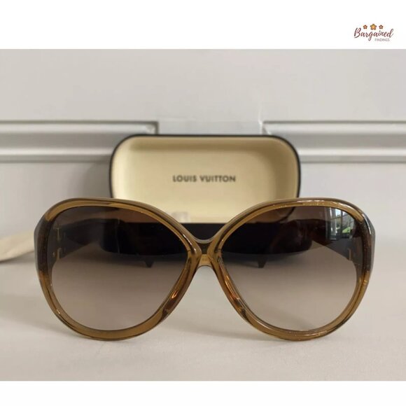 Auth LOUIS VUITTON Honey Speckling Acetate Frame Oversized Soupcon GM Sunglasses - Picture 13 of 13